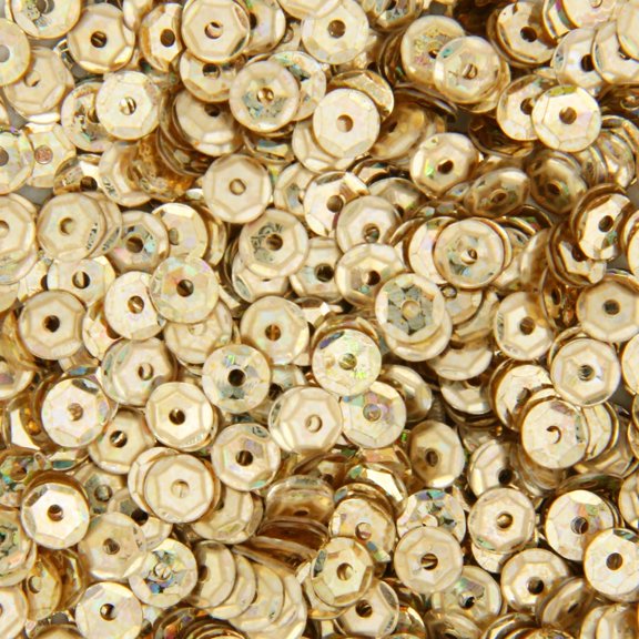Threadart Loose Cup Hologram Sequins - 4mm - Gold - 5 Gross (720 psc/pk)