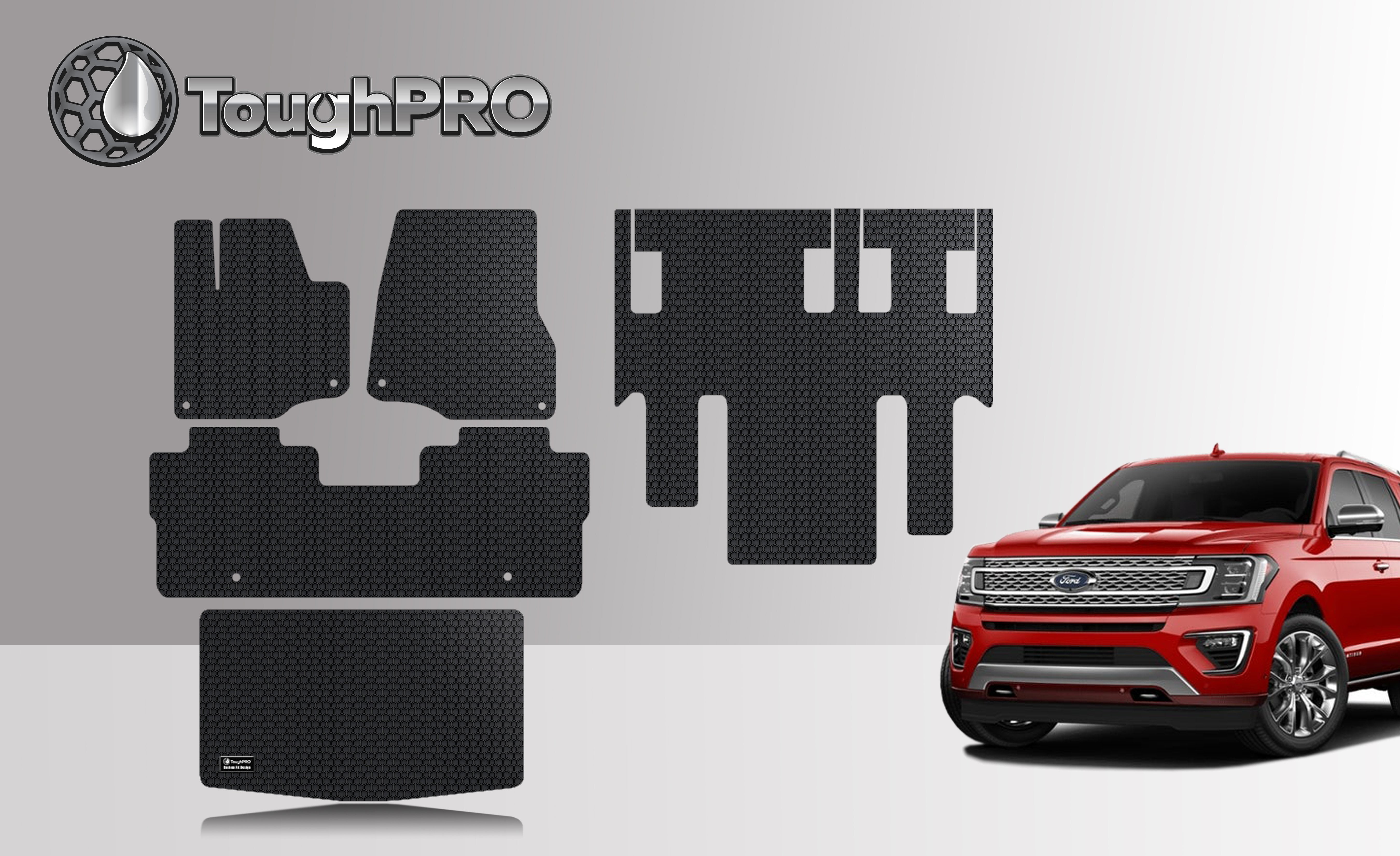 ToughPRO Floor Mat Accessories 1st, 2nd & 3rd Row + Cargo Mats