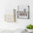 thumbnail image 4 of Wall Mounted Magazine File Rack Organizer, Hanging Document Rack, Metal Wire Wall Mounted Magazine Folder Holder Rack for Magazines Novels Recipes, 4 of 8