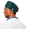 thumbnail image 3 of Sailboat Nurse Hat Surgical Caps for Women Ponytail Cute Dental Scrub Hats Scrub Cap with Buttons Medical Caps Dark Green One Size, 3 of 3