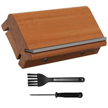 3/23/35 Degree Fret End Beveling File, Wooden Precision Fret End Dressing Tool, Guitar File End Tools with Brush Screw Driver, Fret End Dressing Tool for Rounding Shaping and Deburring