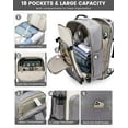 thumbnail image 4 of Large Travel Backpack for Women & Men, 40L Carry on Backpack for Airplanes, TSA Personal Item Travel Bag fits 17" Laptop, Waterproof Travel Essentials Airline Approved with 3 Packing Cubes, 4 of 5