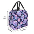 thumbnail image 4 of Kdxio crystal Skull flower Print Insulated Lunch Bag,Reusable Tote Lunch Box for Women Men,Leakproof Cooler Lunch Bags for Work Office Travel Picnic, 4 of 6