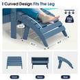 thumbnail image 2 of KINGYES Folding Adirondack Ottoman, HDPE Outdoor Foot Rest, Plastic Adirondack Footstool for Adirondack Chairs, Navy, 2 of 8