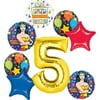 Wonder Woman Party Supplies 5th Birthday Balloon Bouquet Decorations