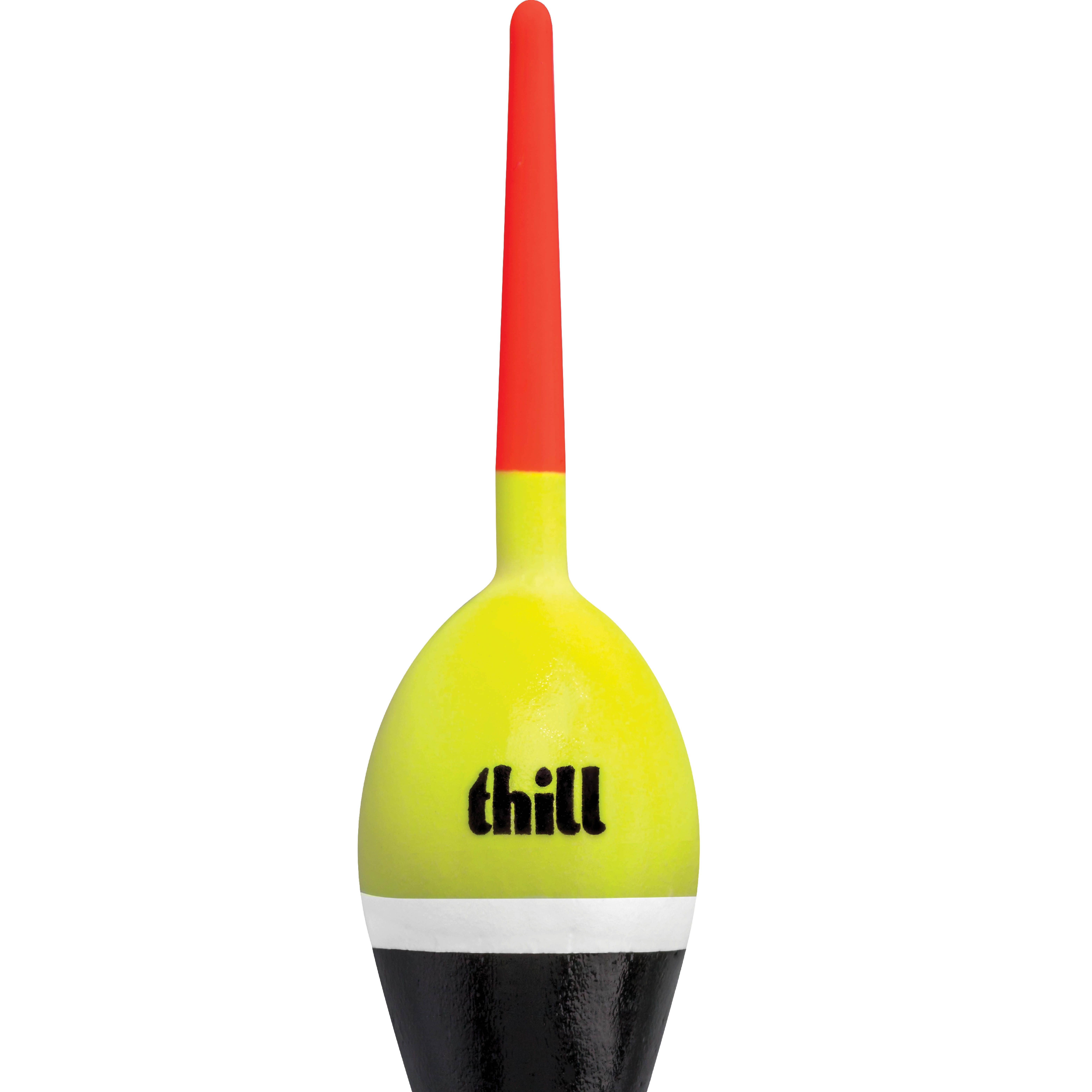 (2 pack) Thill Night N Day Glow Float Fishing Spring Float Yellow Black 1" Oval