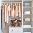 thumbnail image 4 of Yayeee Collapsible Cube Storage Bin with Lid Fabric Closet Decorative Basket with Handles, Red Abstract Eagle, 4 of 7