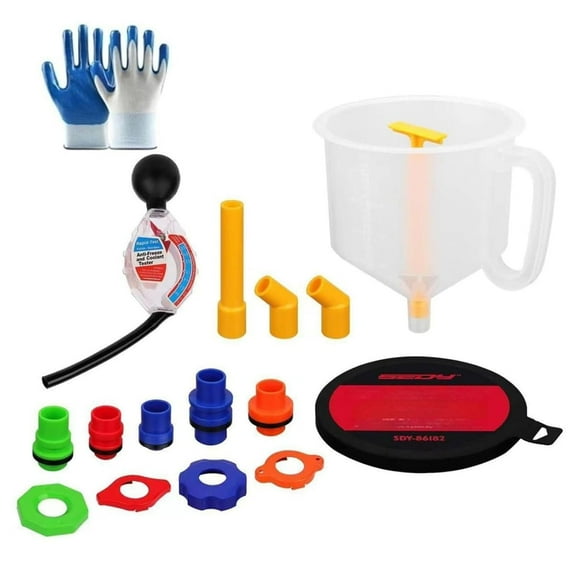 16/17-Piece Engine Oil Coolant Funnel Set, Engine Oil Funnel Filling Kit, 2025 New Oil Filter Change Kit, 1.36qt Funnels for Automotive Use, with GM, Ford, BMW, Audi, Land Rover Etc (1Set)