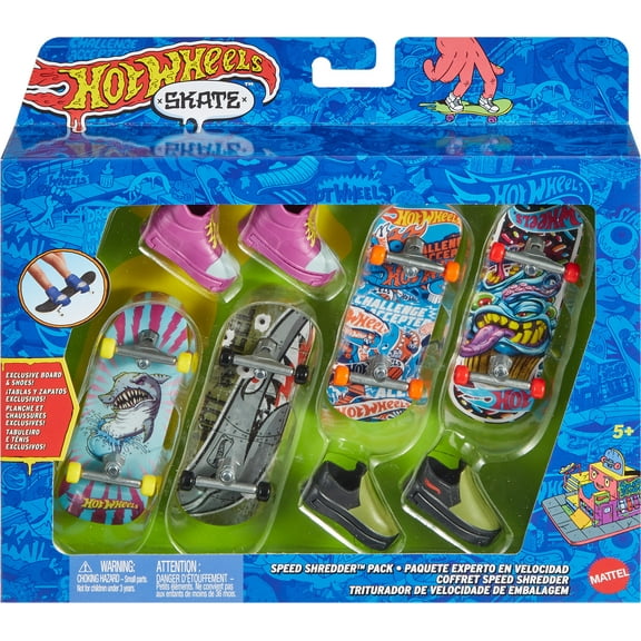 Hot Wheels Skate Tony Hawk Fingerboards & Skate Shoes Multipack (Styles May Vary)