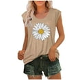 thumbnail image 2 of ALLLIST Yellow Womens Tops Summer Sleeveless Floral Crew Neck Tank Tops Women Tank Tops L, 2 of 4