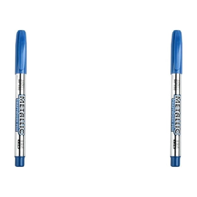 ZLight Paint Pens Paint Markers Gold and Silver Art Durable Marker Lettering Writing for Card Making Gifts Handcraft blue 2Set