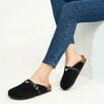 thumbnail image 7 of Ecetana Womens Suede Mules Cork Footbed Sandals Casual Slip On Clogs with Adjustable Belt Buckle, 7 of 7