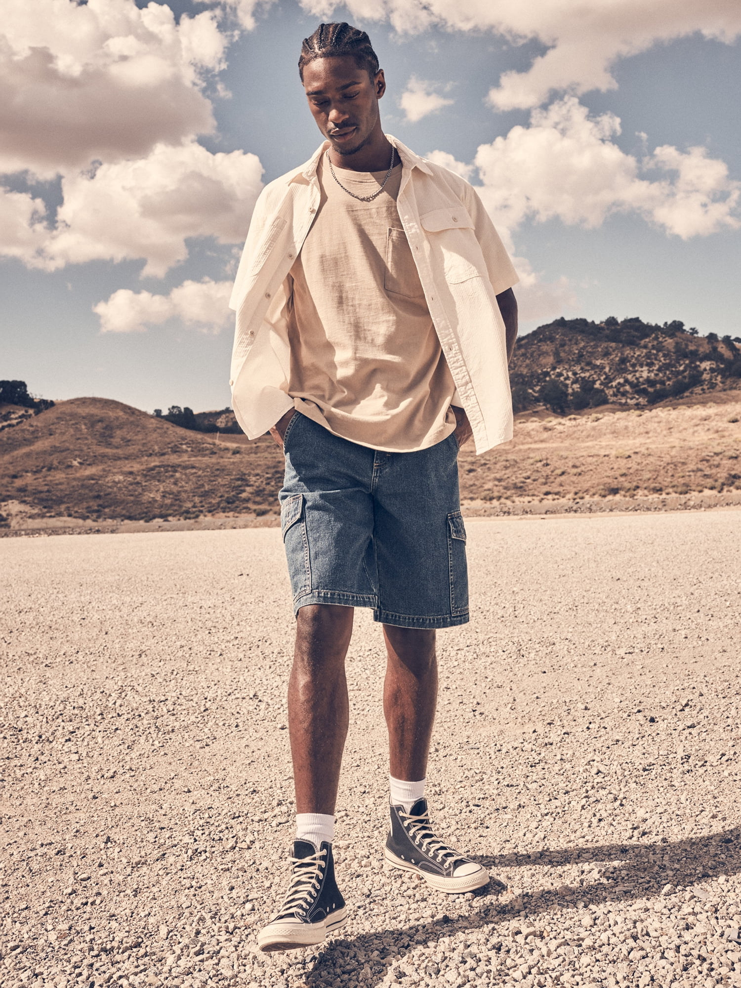 Wrangler® Men's Utility Streetwear Six Pocket Denim Cargo Short