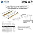 thumbnail image 5 of Hickory Hardware 24 Inch Bottom Mount Euro Drawer Slide - White P1700/24-W, 5 of 6