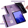thumbnail image 2 of Case for Samsung Galaxy Tab A7 10.4 2020 SM-T500, Slim Premium PU Leather Folio Stand Cover with Auto Sleep/Wake & Pencil Holder, Purple, 2 of 5