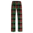 thumbnail image 7 of Aboser Red and Green Plaid Pajama Pants for Women Christmas Funny Sleep Pants Plus Size Wide Leg Loungewear Soft High Waist Pj Buttoms with Pockets, 7 of 7