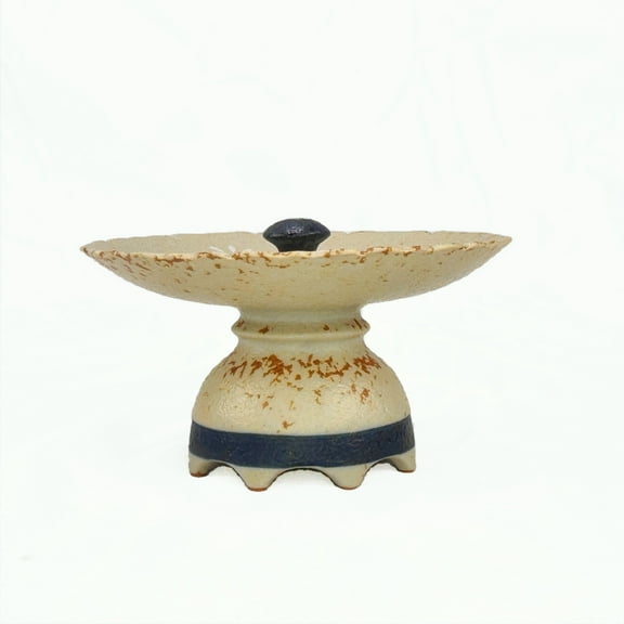 Antique-style Porcelain Incense Burner Holder, Chinese Classic Golden Chrysanthemum Ceramic Art Piece for Aromatherapy