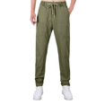 thumbnail image 2 of Men's Plus-size Casual Cargo Pants, Elastic Waist Water Resistant Tracksuit Pants for Outdoor, Hiking and Big & Tall,Army Green,M, 2 of 4