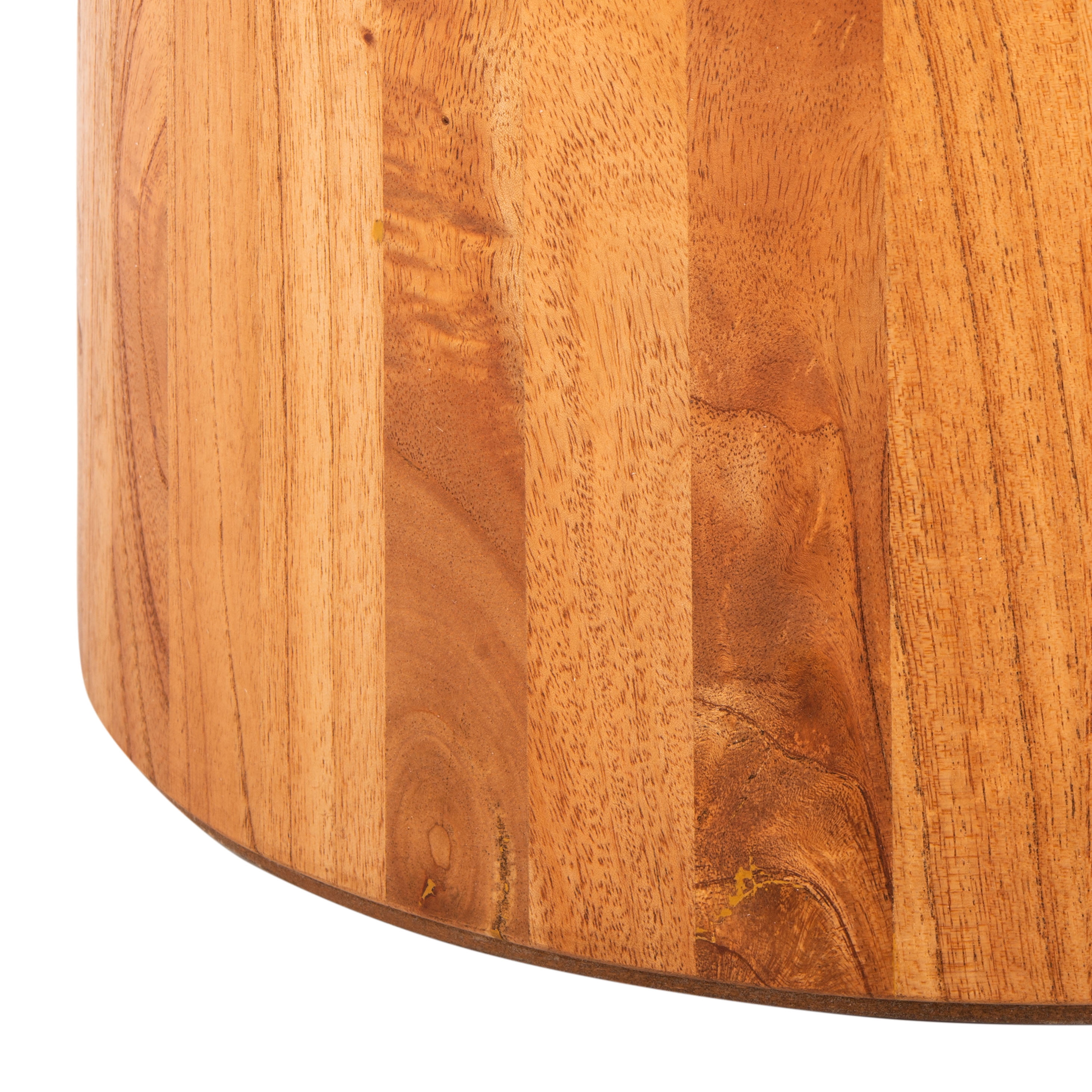 SAFAVIEH Devin Solid Round Pedestal Coffee Table, Natural Brown