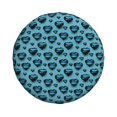 thumbnail image 4 of Spare Tire Cover, Glossy Blue Hearts Wheel Cover Tire Covers For Trailers Car Truck Camper Universal Tire Covering Fits Diameter14"-17", 4 of 4