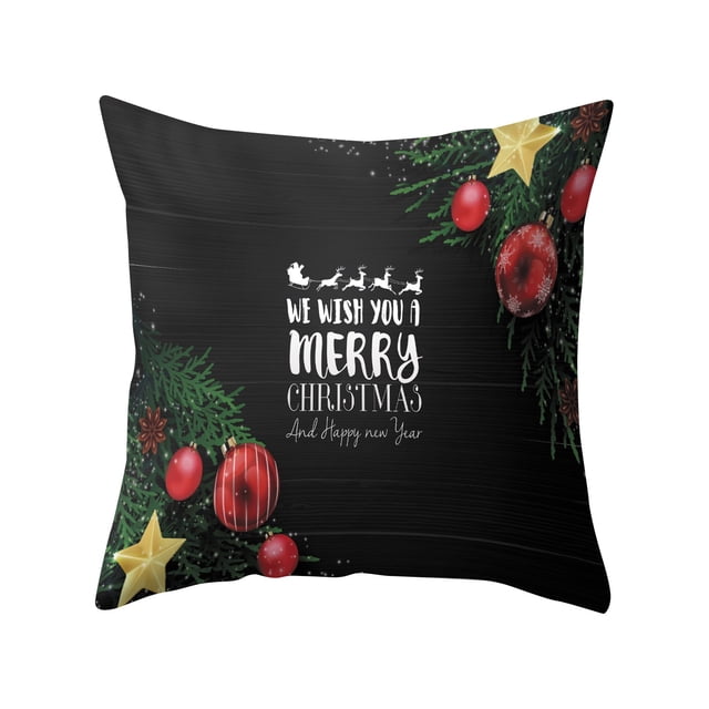 Teissuly Cotton Case Linen Cushion Cover Merry Christmas Home Decoration Teissuly WER202311270238