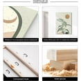 thumbnail image 4 of Sage Green Framed Boho Wall Art, Mid Century Modern Decor, Neutral Abstract Geometric Canvas Prints Botanical Boho Bathroom Wall Decor for Bedroom Living Room 12''''x16'''', Ready To Hang, 4 of 6