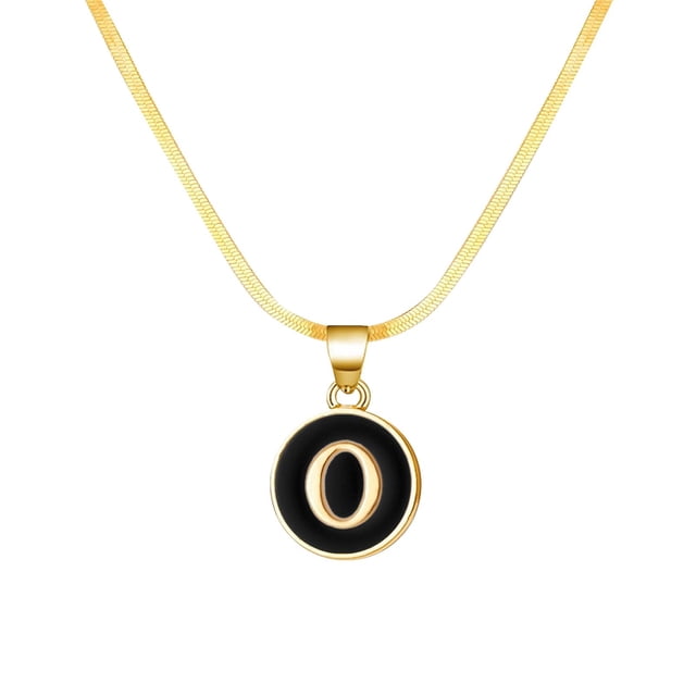 SIfdSeng Collier Initiale 26 Forme Ronde Chaîne Alphabet 26 Collier Alphabet A Z Initiale 26 Colliers Dorés pour Femmes Filles