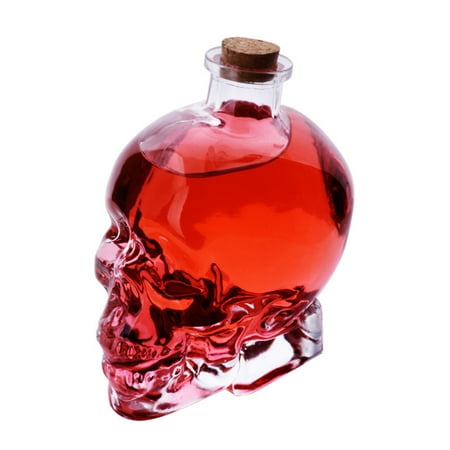 - Uarter 180mL Skull Glass Wine Decanter Multi-purpose Whiskey Decanters Creative Vodka Bottle