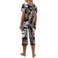 thumbnail image 7 of MINTREUS Women's Pajama Sets Short Sleeve Shirt and Capri Soft Pajama Sets with Pockets S-4XL, 7 of 7