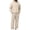 Beige, variant on Delconic Mens Fleece Lined Hooded Tracksuit Set Loose Fit Zip Front Sweat Jacket and Straight Leg Pants Two Piece Outfit Beige L
