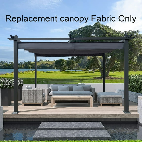 Ambifirner Replacement Canopy Top Cover Fabric for 13 x 10 Ft Outdoor Patio Retractable Pergola Sun-Shelter
