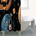 thumbnail image 4 of Halloween Pumpkins Skulls Bats and Eyeballs Shower Curtain 36"x72" ,Bathroom Decorative Shower Curtains Set with 12 Hooks,Modern Waterproof Washable Shower Curtain, 4 of 6
