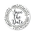 thumbnail image 1 of Darling Souvenir White Round 1.6 Inches Vines Border Save The Date Stickers Non Customized Gift-45 Pcs, 1 of 4