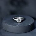 thumbnail image 6 of Rosec Jewels Lab Created Engagement Ring with Side Stones - 8 mm Round Ring for Women (EF-VS Grade), 925 Sterling Silver, US 4.00, 6 of 9