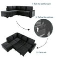 Churanty Sectional L Shape Corner Sofa Convertible Sleeper Combination