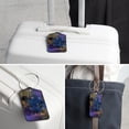 thumbnail image 6 of Square PU Leather Luggage Tags, 2 Pack, with Privacy Cover and Stainless Steel Ring - Suitable for Travel, Backpack, Handbag - Bag Tags, Handbag Tags Universe, 6 of 7