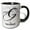Black/White, variant on 3drose, White Marble Monogram G - George, 15oz Mug