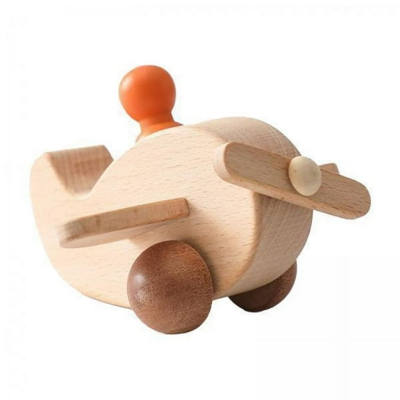 colcolo 6xWooden Airplane Toys Portable with Miniature Figures for Girls Boys Children