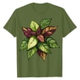 thumbnail image 3 of NAMTYQX Cute Summer Tops for Women Short Sleeve Breathable Print Plus Size Loose Fit Crew Neck Lightweight Fullprint Hawaii Summer Shirts for Women 2025 Army Green Size S, 3 of 5