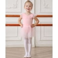thumbnail image 2 of Aideaone Girls Ballet Leotards Toddler Ruffle Sleeve Dance Leotard with Tutu Skirt Kids Gymnastics Dancewear for Little Girls 2-9Y, 2 of 7