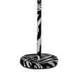 thumbnail image 4 of Fabric Wrapped Floor Lamp with Animal Print, White and Black, 4 of 5