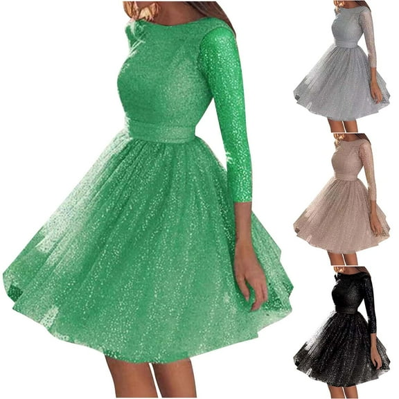 YHAJDS Women's Casual Dress,Long Sleeve Long Dress for Women Solid Color Fabric High Waist Formal Evening Party Maxi Dress Fall Winter Style