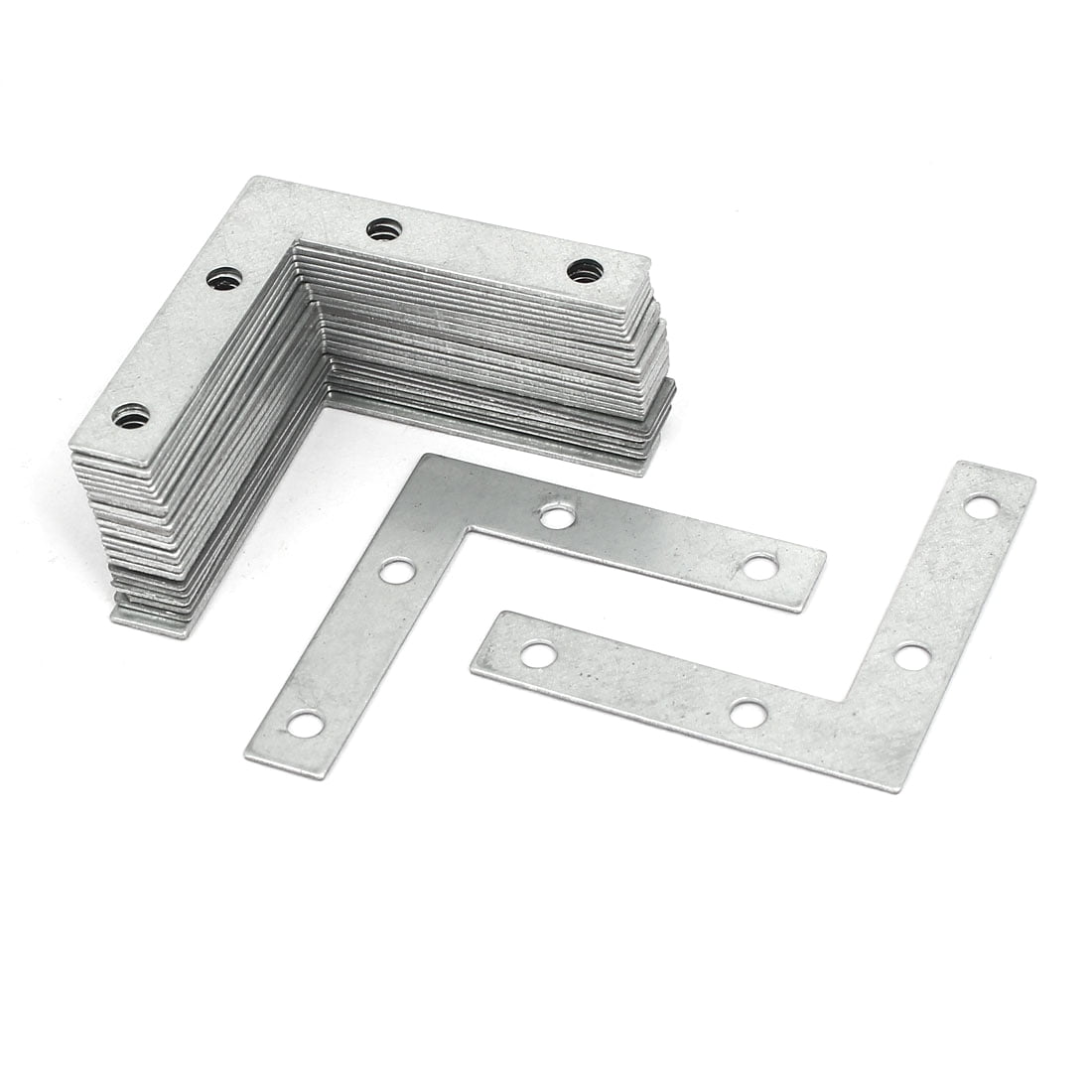 uxcell 24mmx9mmx0.5mm Metal Rectangle Flat Repair Fixing Plate Angle Bracket 100pcs