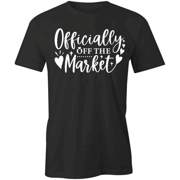 Off The Market T-Shirt | Happily Married Black Tee Gift