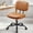 Brown, variant on Armless Home Office Executive Chair - Small Desk Chair with Low Back Lumbar Support, Height Adjustable  Leather Computer Task Chair with 360° Swivel Wheels, for Adults, Brown