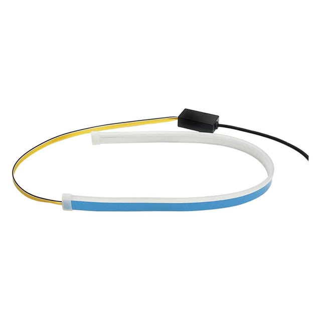 Almencla 30CM LED Strip Lights Flexible Daytime Running Lights, Waterproof Flexible LED Deep Blue+Yellow