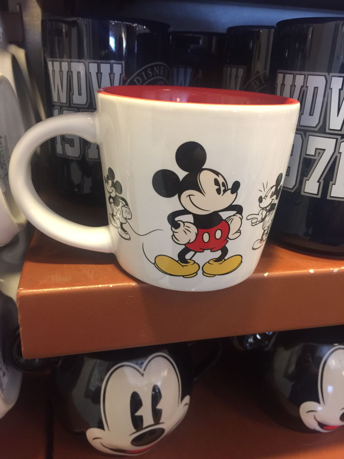 Disney Parks Mickey Mouse Retro 3D Ceramic Mug New