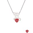 thumbnail image 2 of Delight Jewelry Acrylic Red "Dream On / Bite Me" Heart Silvertone Dream Big Pendant Necklace, 25", 2 of 4