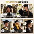 thumbnail image 5 of 2PCS White Graduation Cap Headband Insert, Anti-Slip Graduation Hat Holder for Curly Hair, Secure Fit Hairband Accessory, Keeps Hairstyle Natural and Stable, 5 of 10