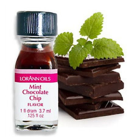Lorann Oils Mint Chocolate Chip 1 Dram Super Strength Flavor Extract Candy Baking Includes 1 Dram Dropper And Recipe Card